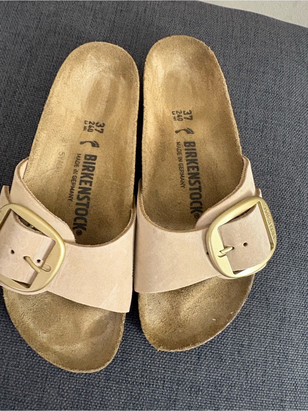 Women’s Beige Birkenstock Madrid Big Buckle Sandal Size 6 Pre Owned